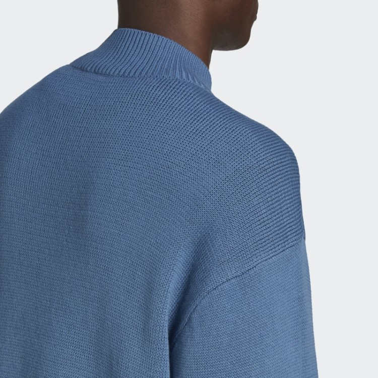 Suéter De Tricô Adidas Reclaim Azul Alterado