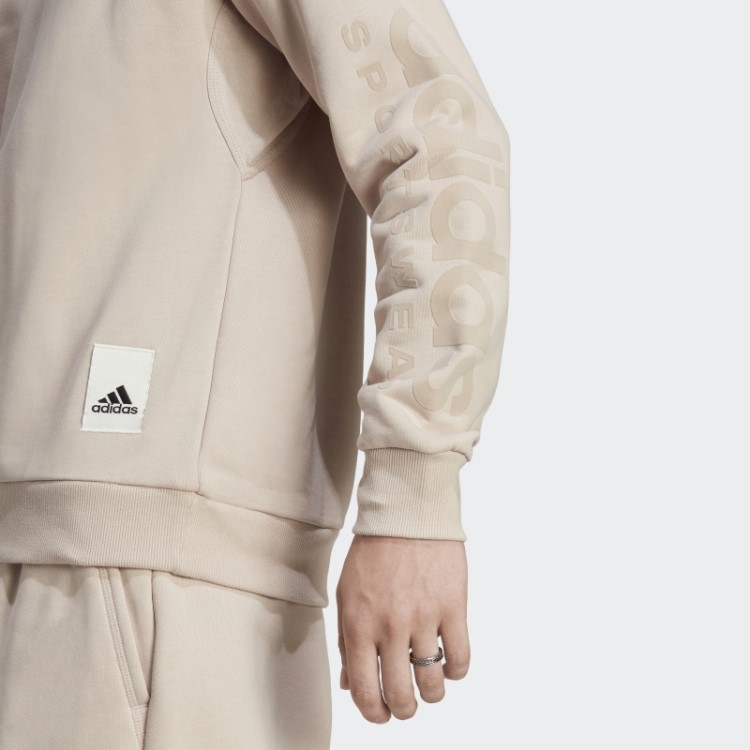 Moletom De Lã Adidas Lounge Taupe Quente