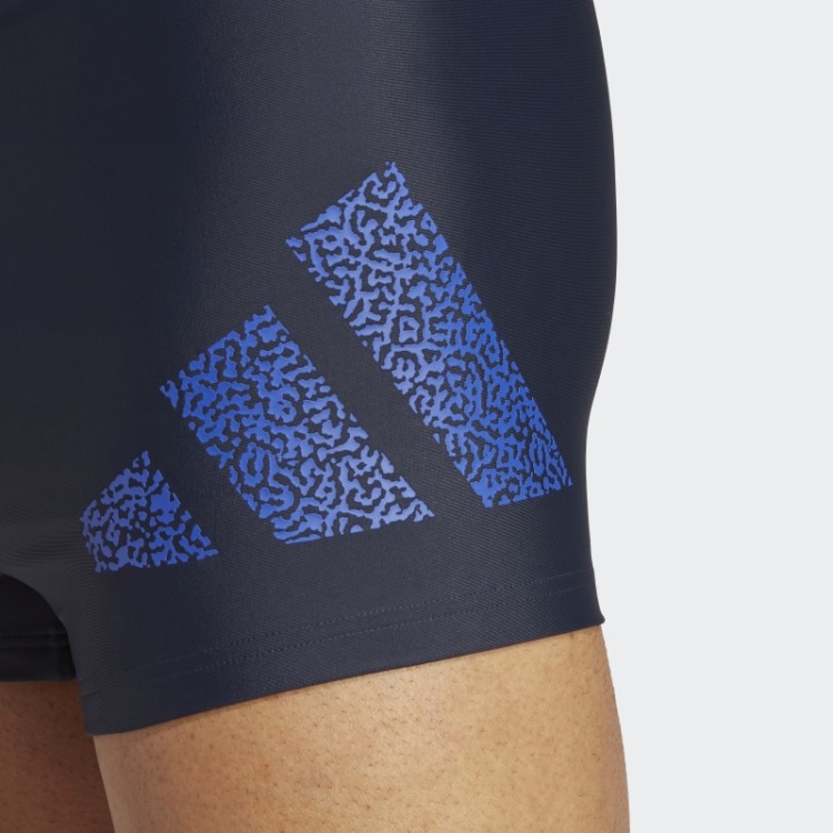 Cueca Boxer De Natação Com A Marca Adidas De Tinta