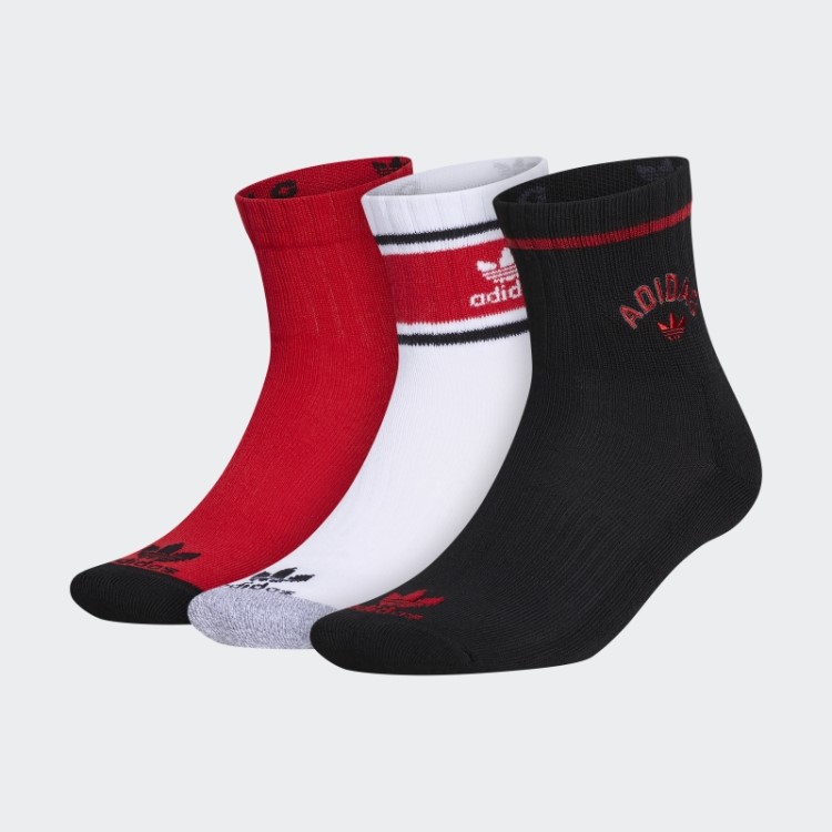 Meias Adidas New Prep Quarter 3 Pares Pretas