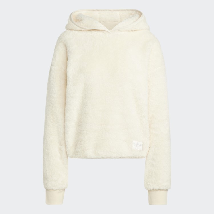 Adidas Essentials+ Moletom Fofo De Pelúcia Branco