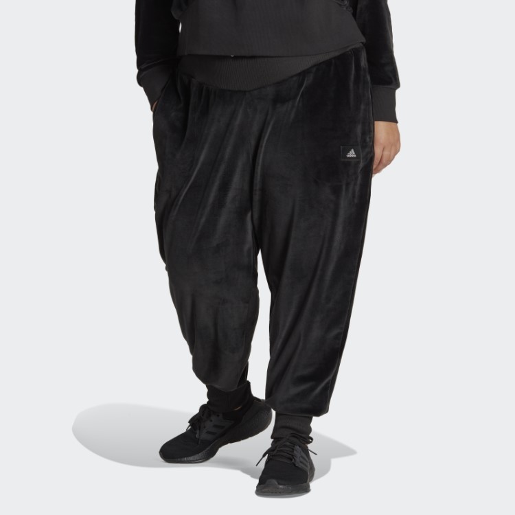 Calça Jogger De Veludo Aconchegante Adidas Black Holidayz (tamanho Grande)