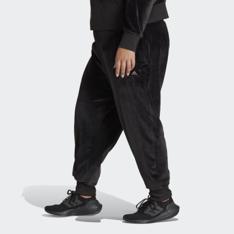 Calça Jogger De Veludo Aconchegante Adidas Black Holidayz (tamanho Grande)