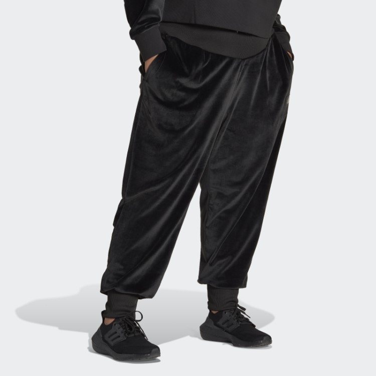 Calça Jogger De Veludo Aconchegante Adidas Black Holidayz (tamanho Grande)
