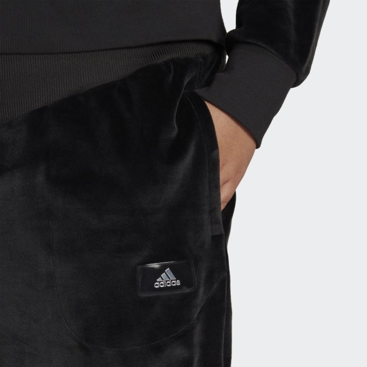 Calça Jogger De Veludo Aconchegante Adidas Black Holidayz (tamanho Grande)