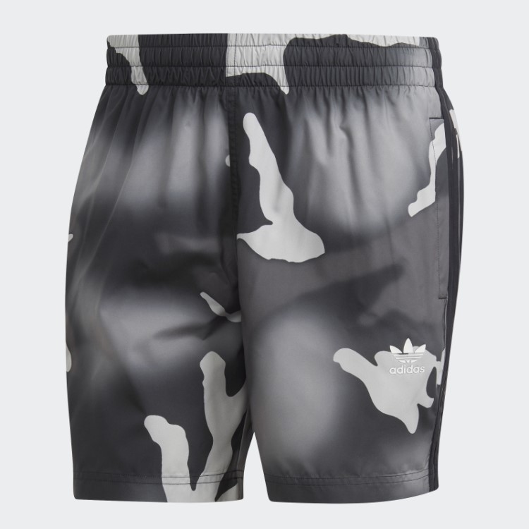 Calção De Banho Camuflado Adidas Originals Preto