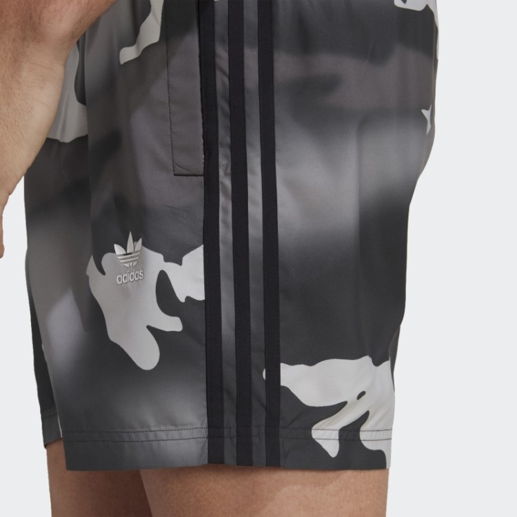 Calção De Banho Camuflado Adidas Originals Preto