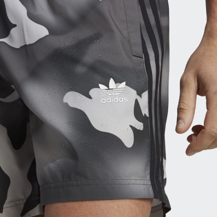 Calção De Banho Camuflado Adidas Originals Preto