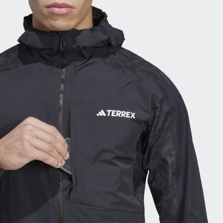 Jaqueta Preta Terrex Xperior Hybrid Rain.rdy Adidas