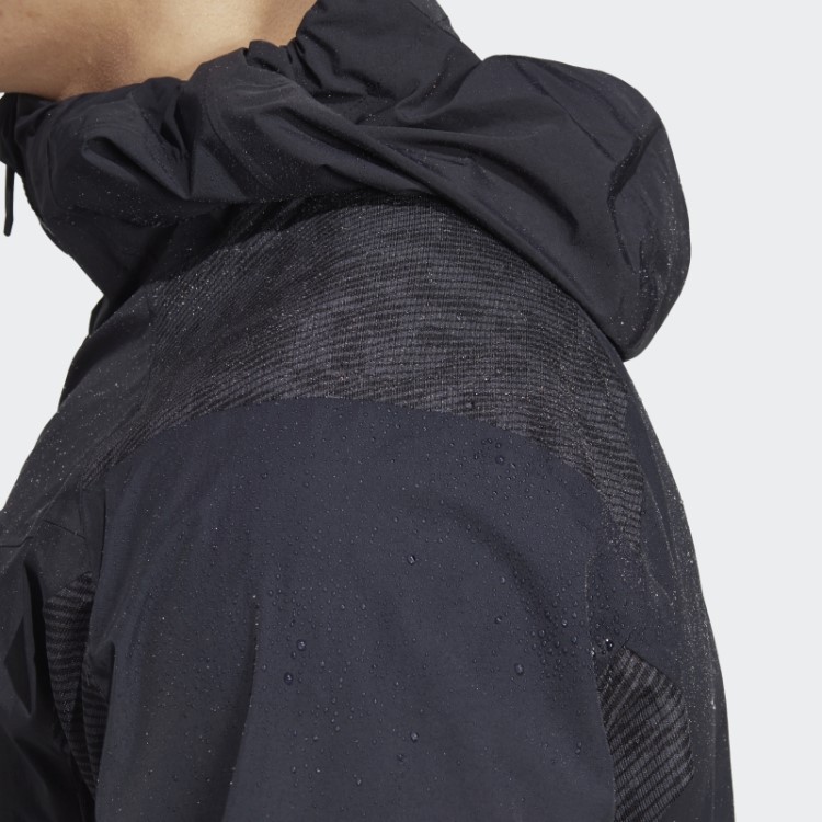 Jaqueta Preta Terrex Xperior Hybrid Rain.rdy Adidas