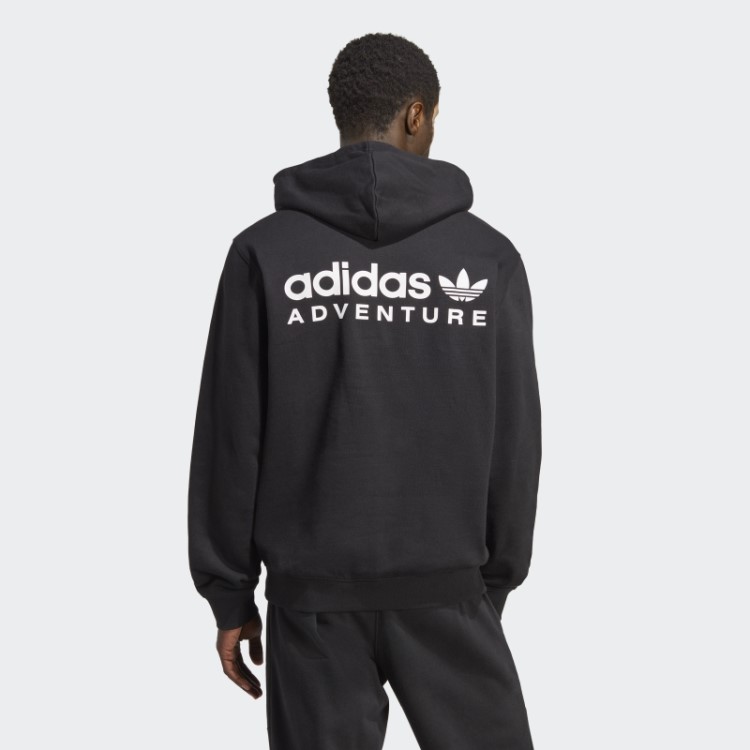 Moletom Com Capuz Preto Quente Adidas Adventure