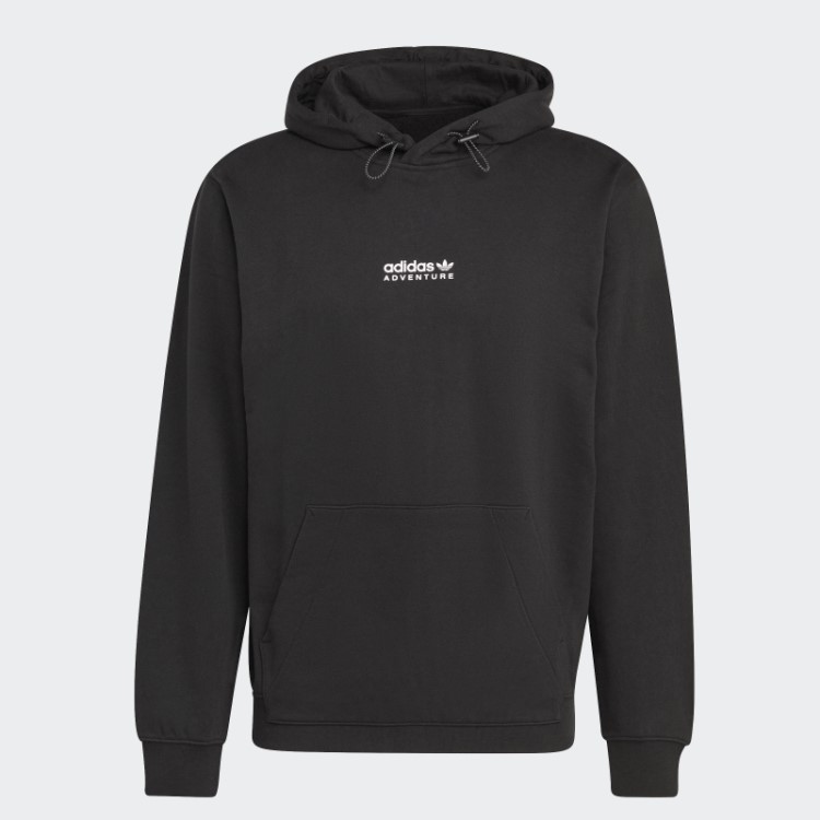 Moletom Com Capuz Preto Quente Adidas Adventure