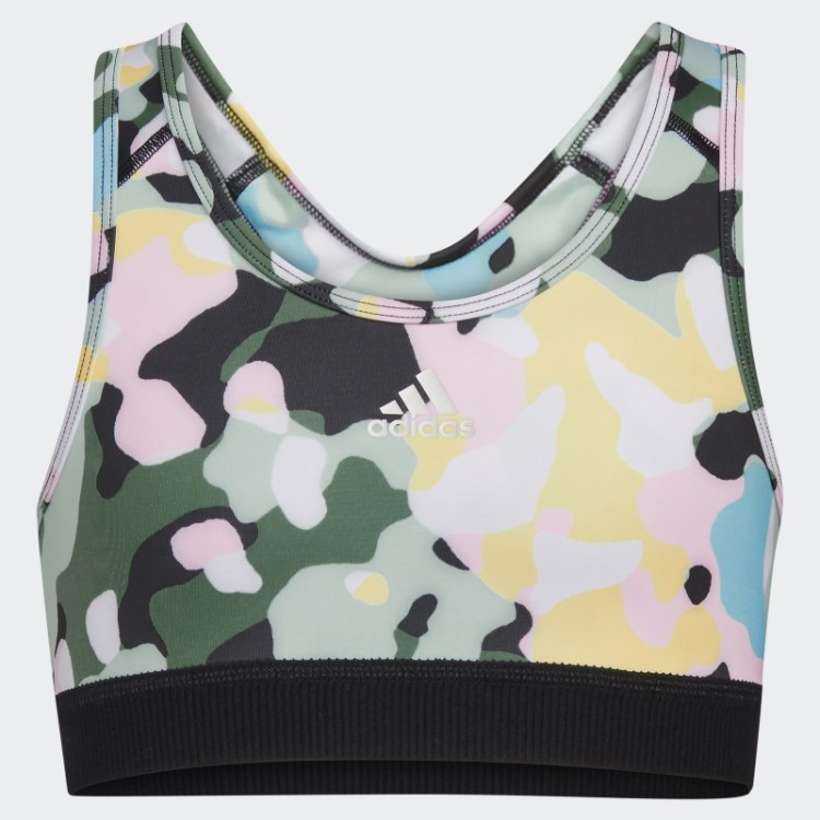 Sutiã Com Estampa Allover Techfit (tamanho Estendido) Branco Adidas