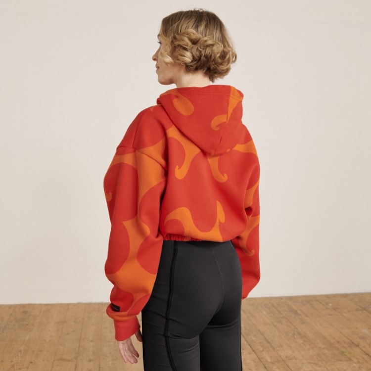 Moletom Com Capuz Laranja Marimekko Adidas