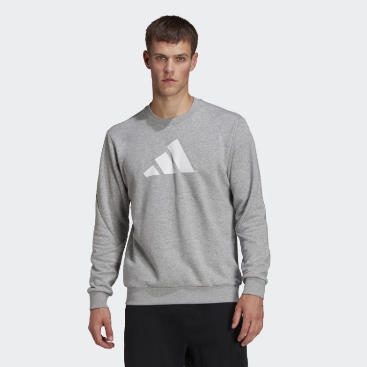 Moletom Cinza Médio Adidas Future Icons Crew