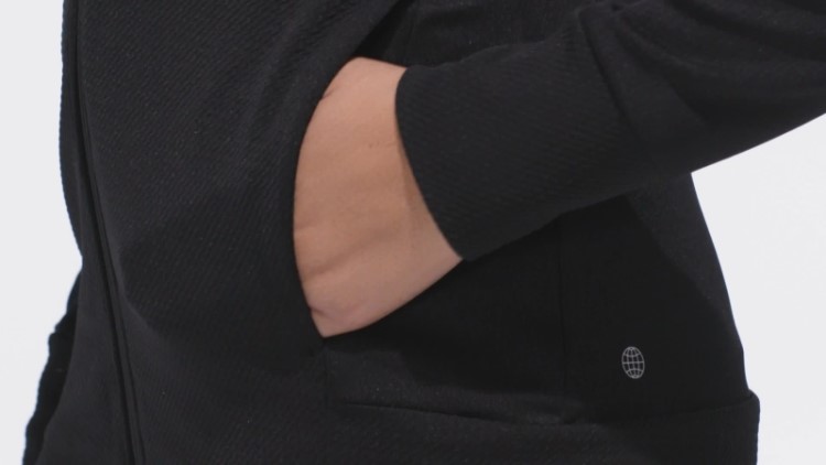 Jaqueta Preta Adidas Texturizada Com Zíper