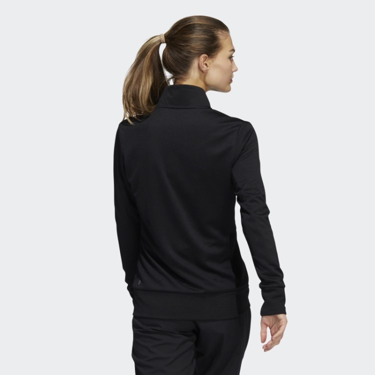 Jaqueta Preta Adidas Texturizada Com Zíper