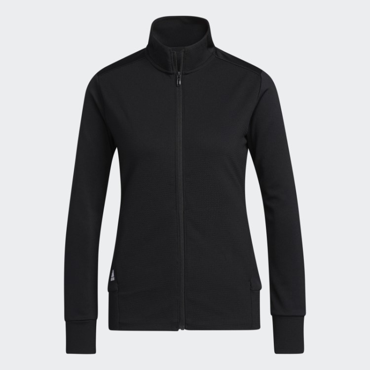 Jaqueta Preta Adidas Texturizada Com Zíper