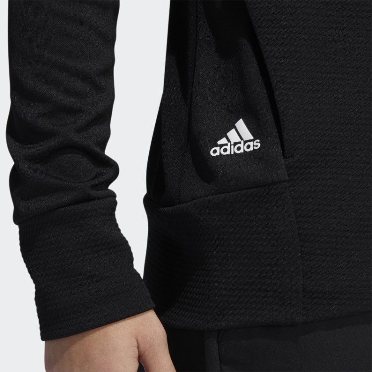 Jaqueta Preta Adidas Texturizada Com Zíper