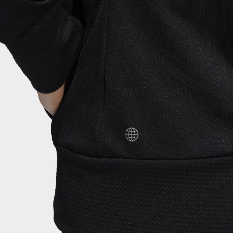 Jaqueta Preta Adidas Texturizada Com Zíper