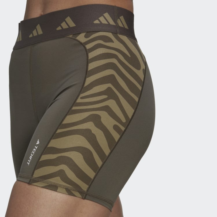 Leggings Curtas De Cintura Alta Hyperglam Techfit Zebra Adidas Fashion