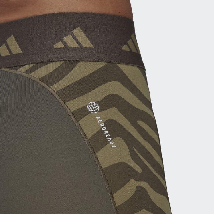 Leggings Short Cintura Alta Hyperglam Techfit Zebra Adidas