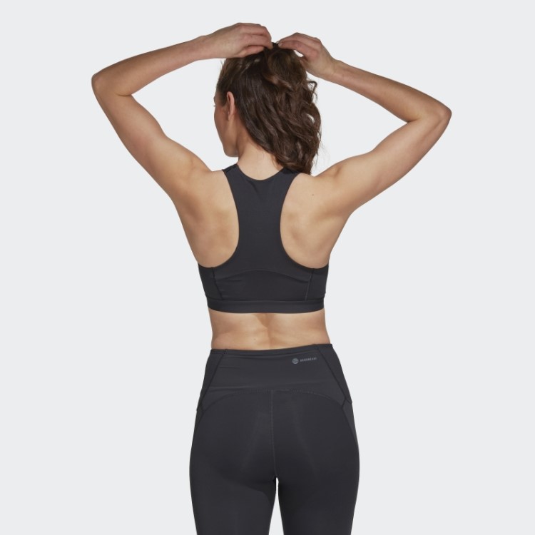 Sutiã De Suporte Médio De Treinamento De Luxo Adidas Powerimpact De Carbono