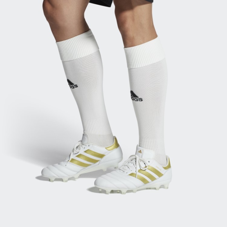 Botas De Futebol De Chão Firme Adidas Copa Icon Brancas