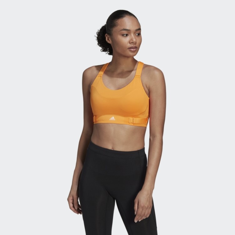Sutiã De Alta Sustentação Laranja Rush Fastimpact Luxe Run Adidas
