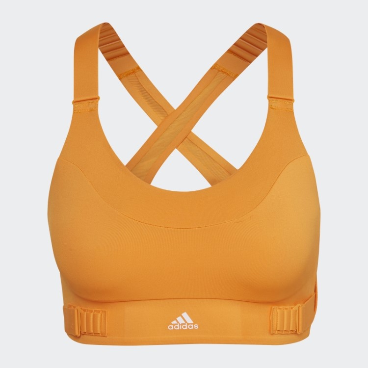 Sutiã De Alta Sustentação Laranja Rush Fastimpact Luxe Run Adidas