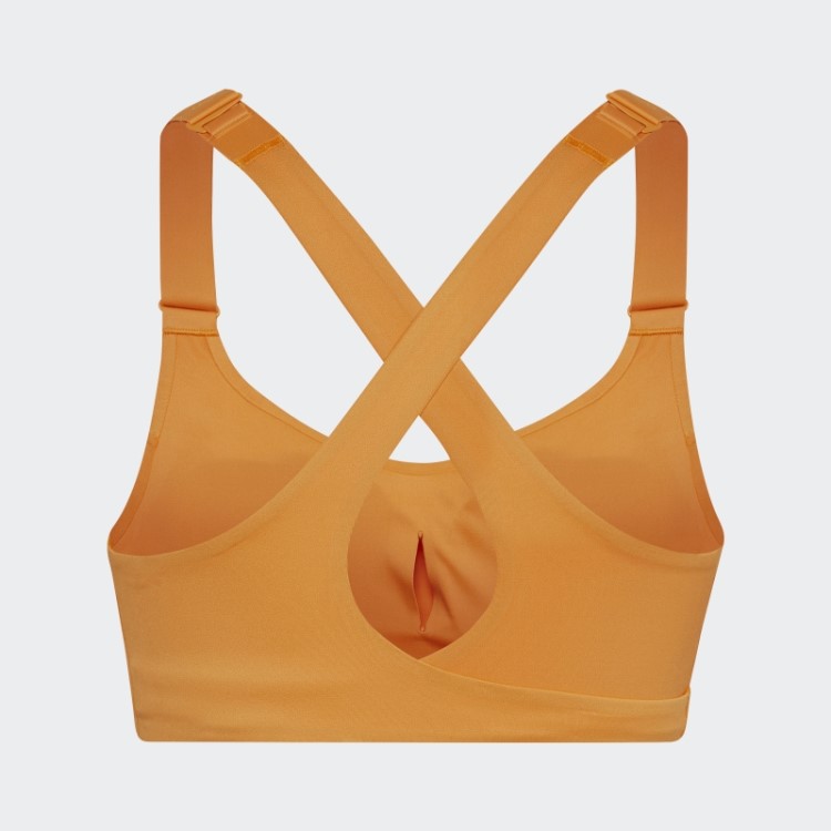 Sutiã De Alta Sustentação Laranja Rush Fastimpact Luxe Run Adidas