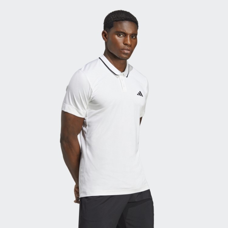 Camisa Polo Adidas Tênis Freelift Branca