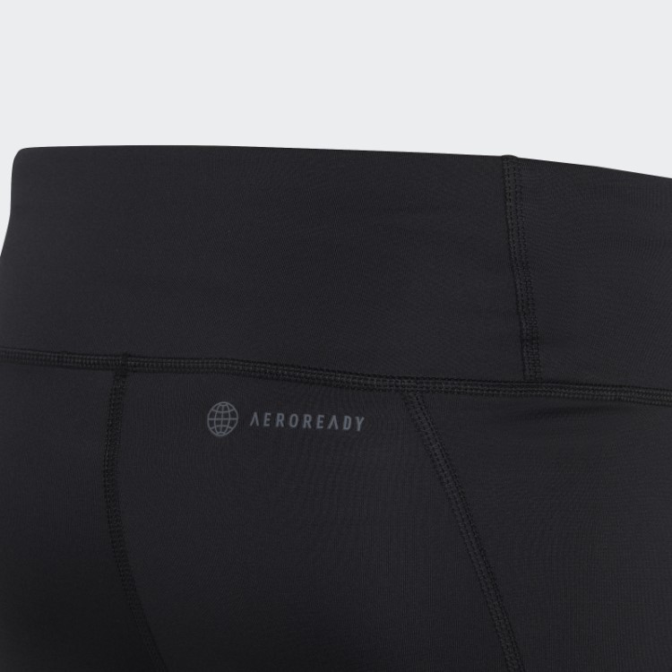 Legging Adidas Aeroready 3 Listras Cintura Alta 7/8 Optime Bolso Preto