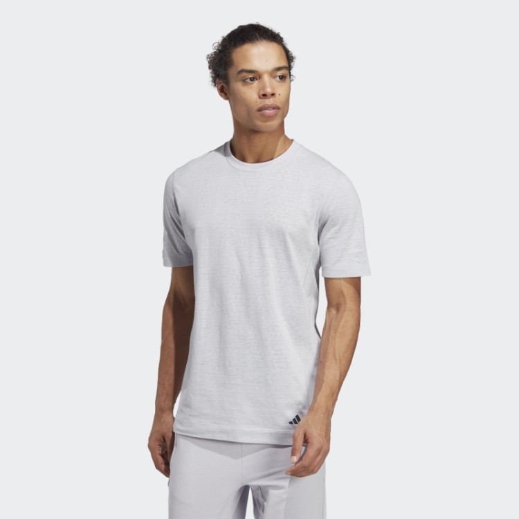 Camiseta Cinza Adidas Para Treino De Ioga