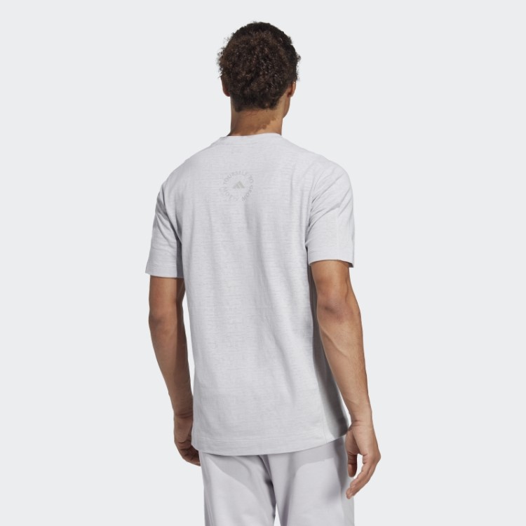 Camiseta Cinza Adidas Para Treino De Ioga