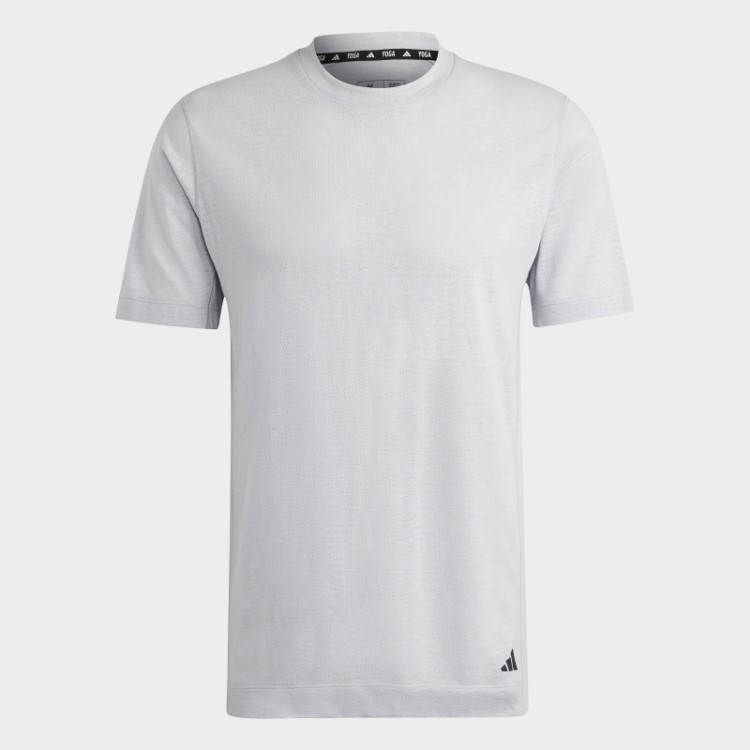Camiseta Cinza Adidas Para Treino De Ioga