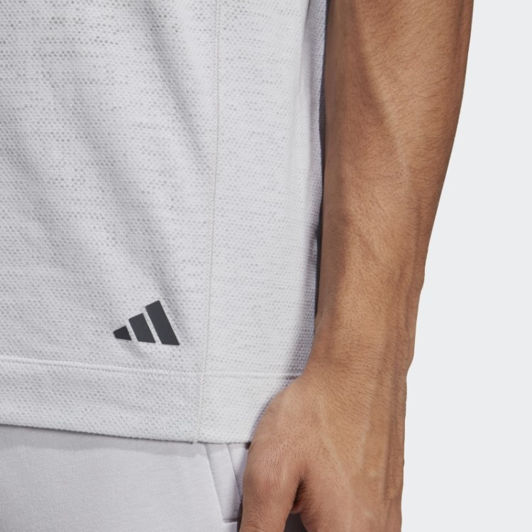 Camiseta Cinza Adidas Para Treino De Ioga