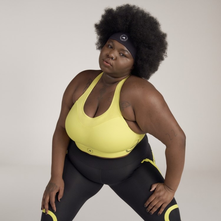 Adidas By Stella Mccartney Truepace Sutiã Esportivo De Alto Suporte - Moda Plus Size Amarelo Choque