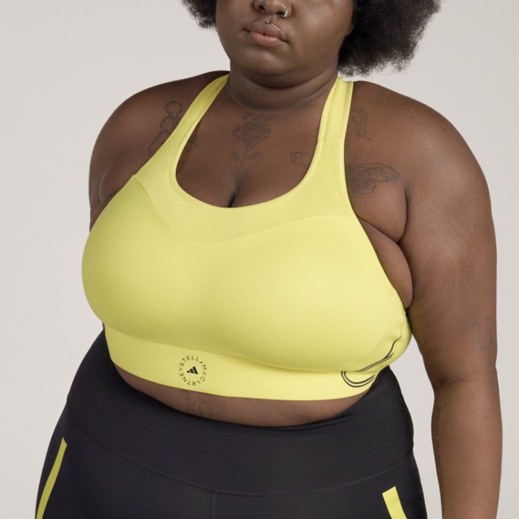 Adidas By Stella Mccartney Truepace Sutiã Esportivo De Alto Suporte - Moda Plus Size Amarelo Choque