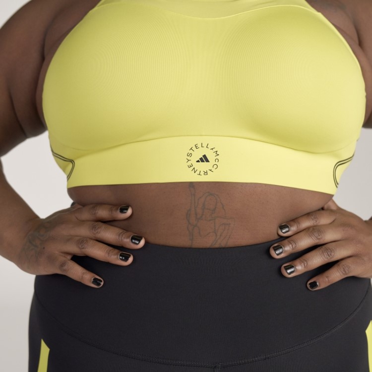 Adidas By Stella Mccartney Truepace Sutiã Esportivo De Alto Suporte - Moda Plus Size Amarelo Choque