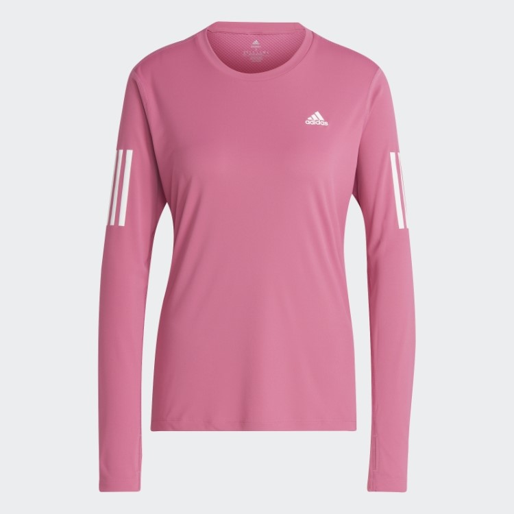 T-shirt De Manga Comprida Fúcsia Own The Run Adidas