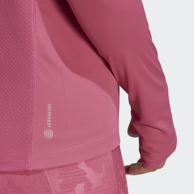 T-shirt De Manga Comprida Fúcsia Own The Run Adidas