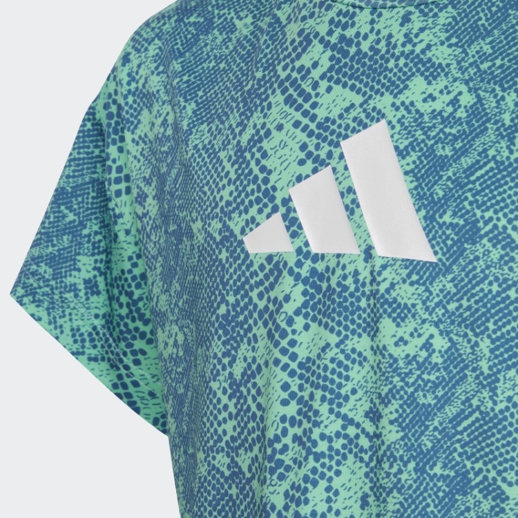 Camiseta Verde Aeroready Animal Print Adidas