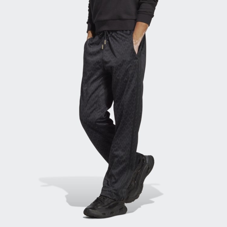 Calça Preta Com Monograma Gráfico Adidas