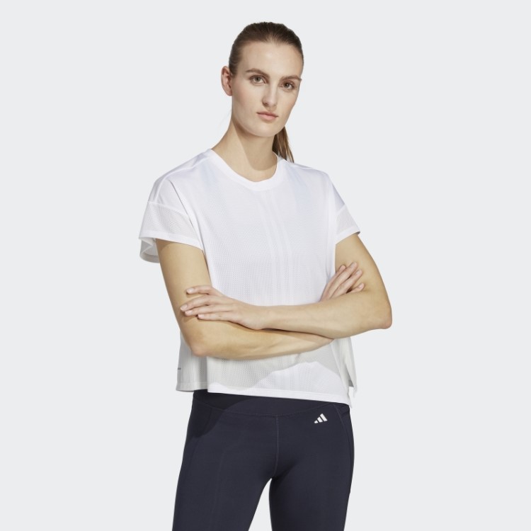 Camiseta De Treino Branca Adidas Hiit Aeroready Quickburn