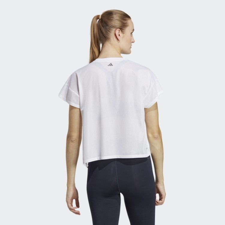 Camiseta De Treino Branca Adidas Hiit Aeroready Quickburn