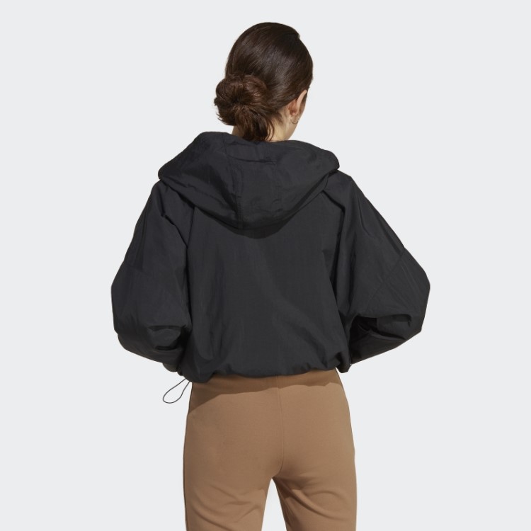 Moletom Com Capuz Preto Premium Essentials Em Nylon Adidas
