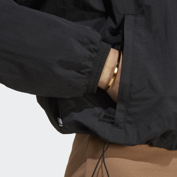 Moletom Com Capuz Preto Premium Essentials Em Nylon Adidas
