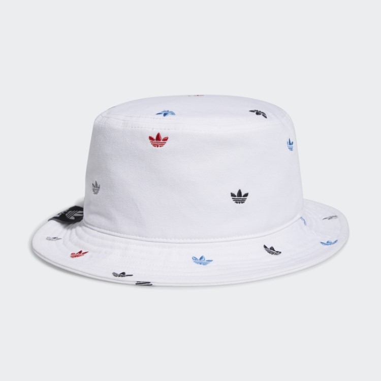 Chapéu Bucket Branco Com Estampa Trefoil Adidas