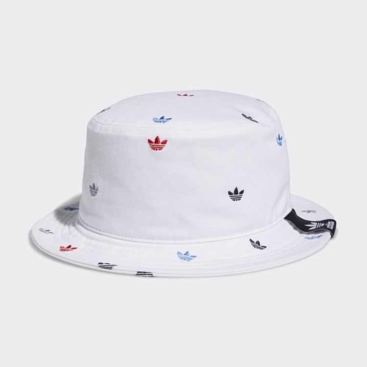 Chapéu Bucket Branco Com Estampa Trefoil Adidas